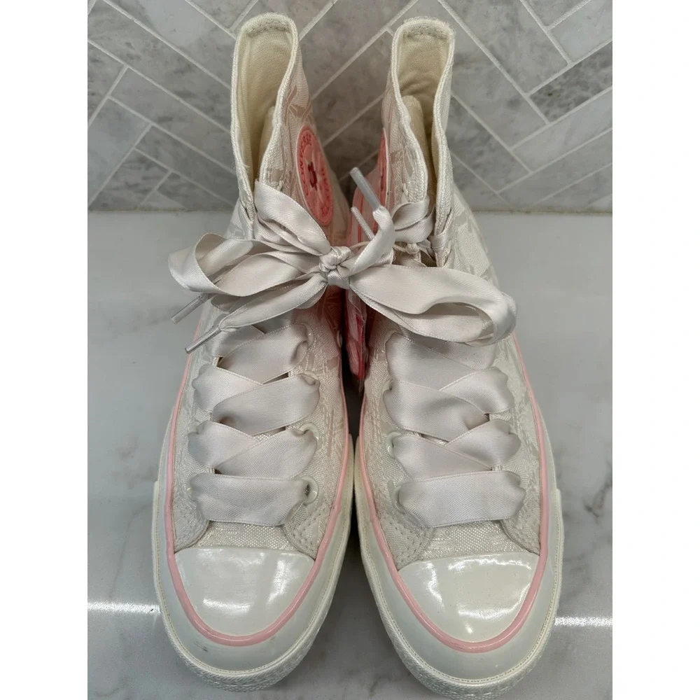Converse Chuck Taylor All Star High Top Sneakers Flower Womens Size 7 Ribbon - Picture 7 of 11